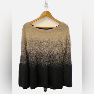 White House Black Market Black and Gold Ombré long sleeved Blouse - Size M
